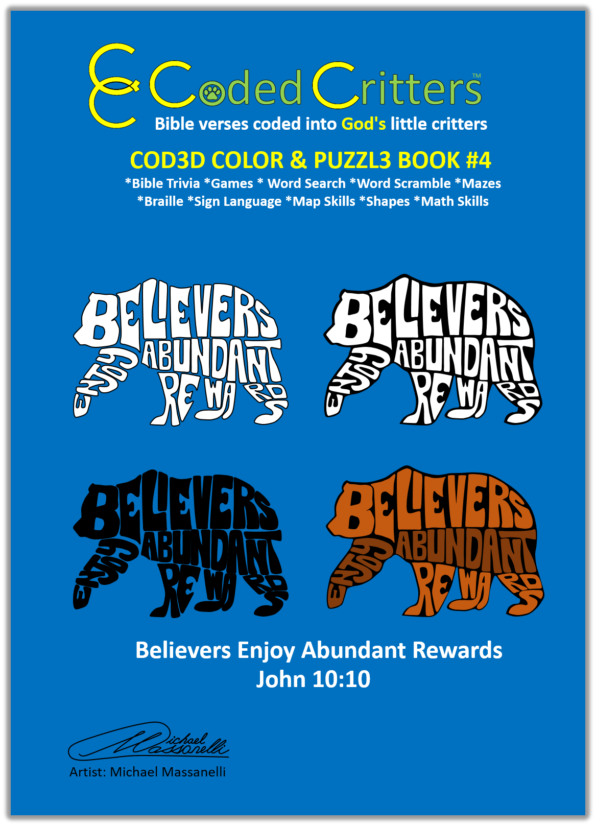 CODED CRITTERS COLOR/ACTIVITY BOOK #4