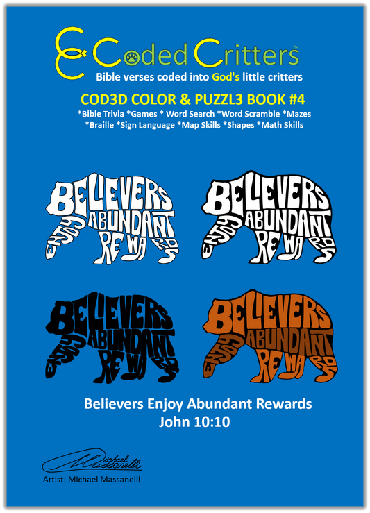 CODED CRITTERS COLOR/ACTIVITY BOOK #4