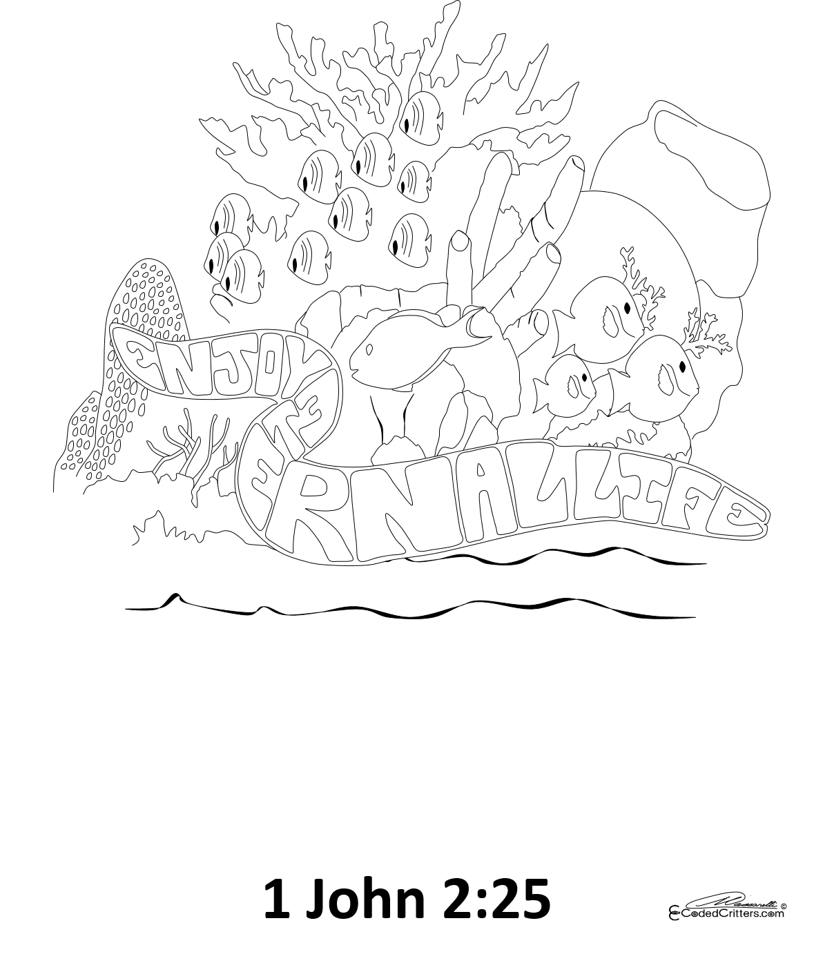 CODED CRITTERS COLORING BOOK (All 60 Critters)