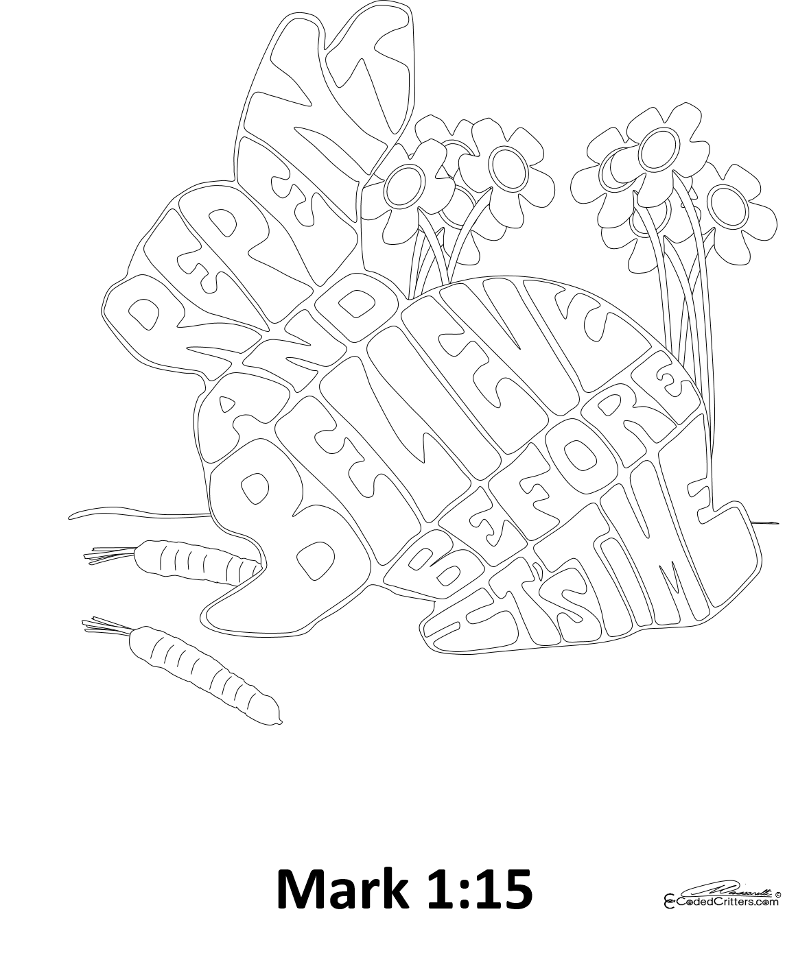 CODED CRITTERS COLORING BOOK (All 60 Critters)